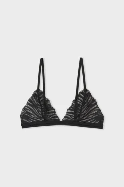 ETAM Sujetadores De Encaje|Sujetadores Sexy|Sujetador triangular de encaje NEGRO