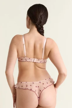 ETAM Sujetadores Talla Grande: Copas D-G|Sujetadores Sexy|Sujetador triangular de tul con estampado BLUSH
