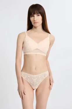 ETAM Sujetadores Post-Mastectomía|Sujetadores Talla Grande: Copas D-G|Sujetador triangular sin aros post-mastectomía ROSA NUDE