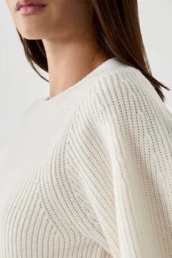 ETAM Cuello Redondo|Jerséis|Suéter de mangas abullonadas BEIGE