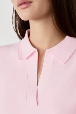 ETAM Cuello En V|Sin Mangas|Suéter sin mangas cuello Polo ROSA EMPOLVADOS