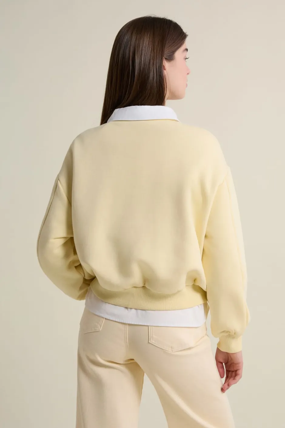 ETAM Cuello Redondo|Sudaderas|Sweatshirt manches longues VANILLE