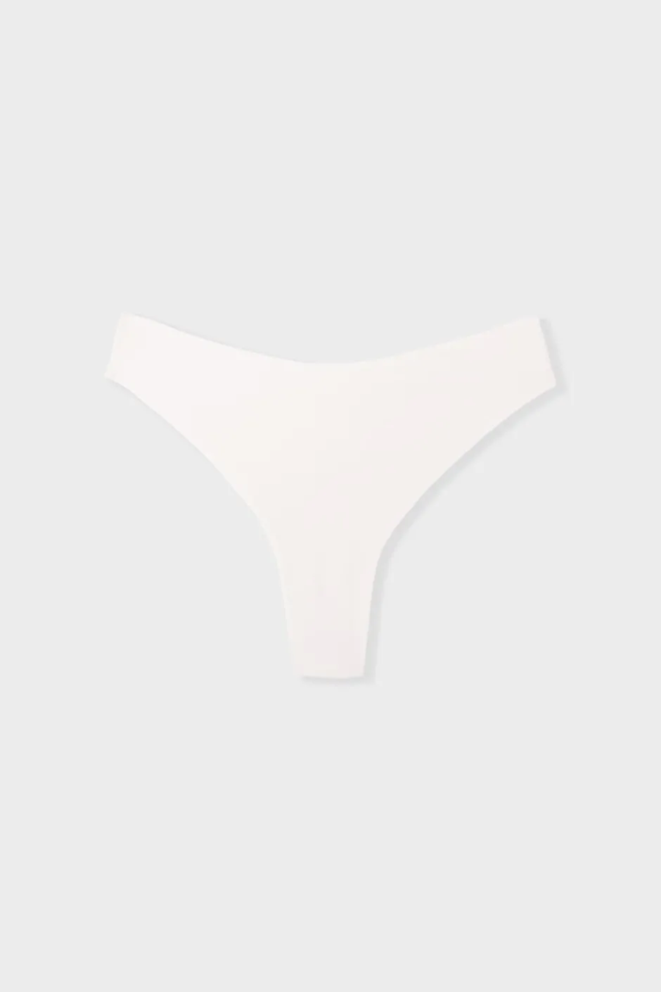 ETAM Tanga Brasileño|Novedades Braguitas|Tanga alto de microfibra CRUDO