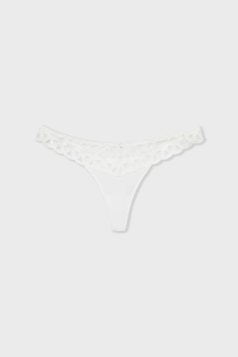 ETAM Tanga|Tanga bordado CRUDO
