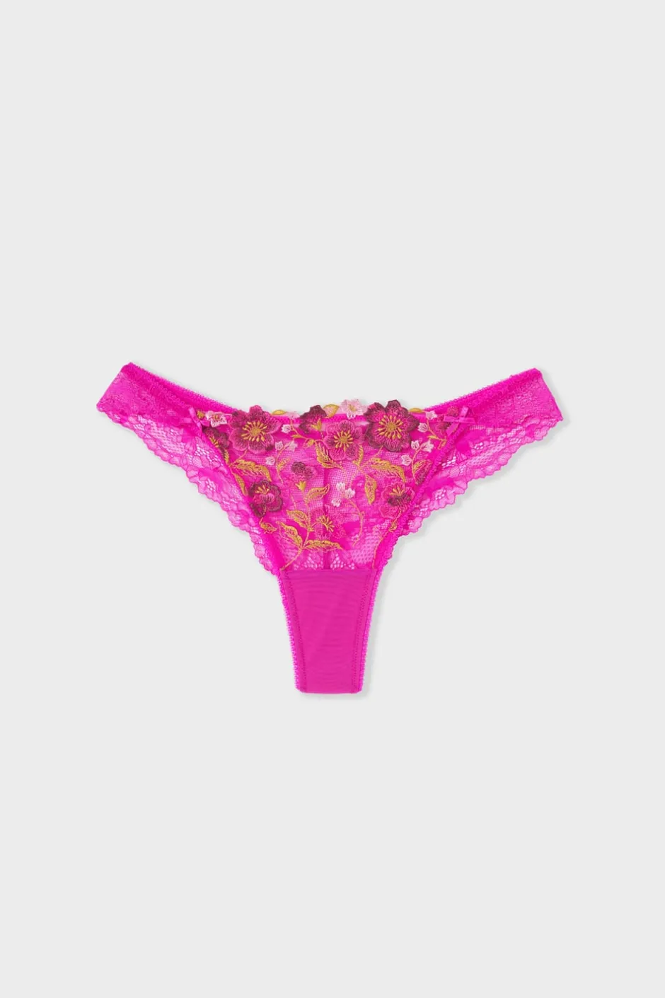 ETAM Tanga Brasileño|Tanga bordado FUCSIA