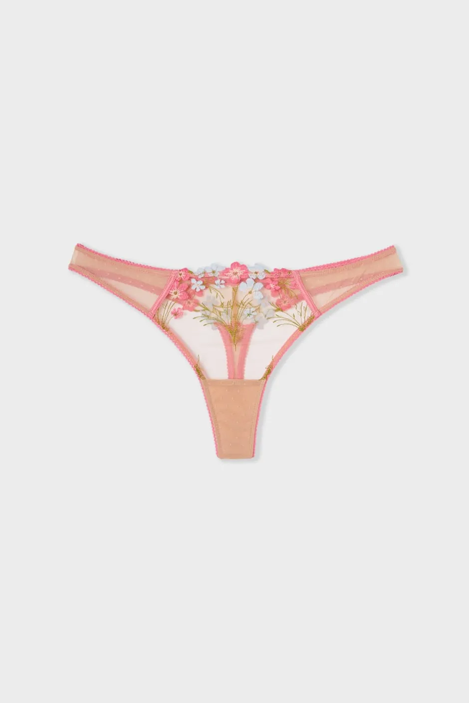 ETAM Tanga|Tanga bordado AZUL