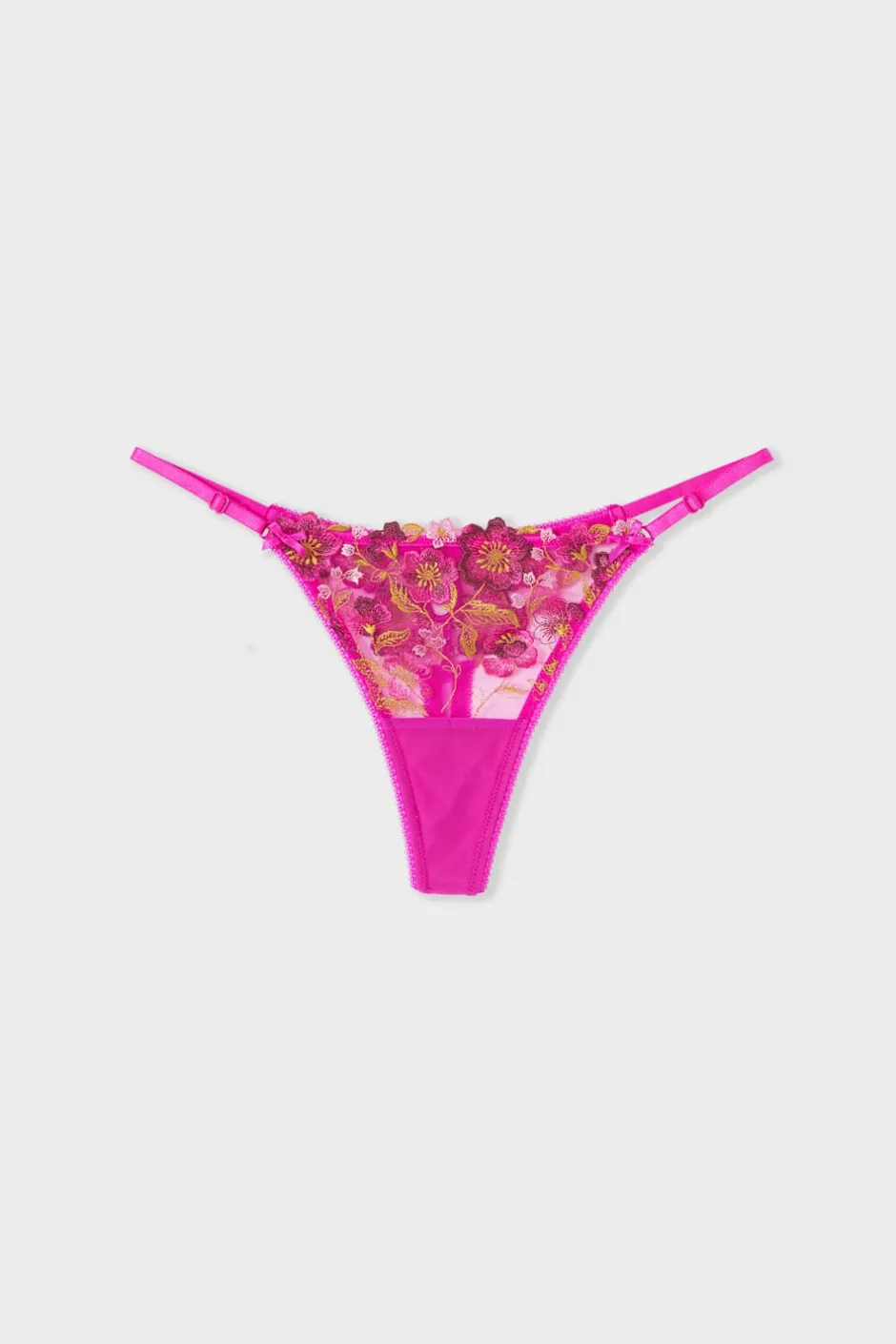 ETAM Tanga|Tanga bordado FUCSIA