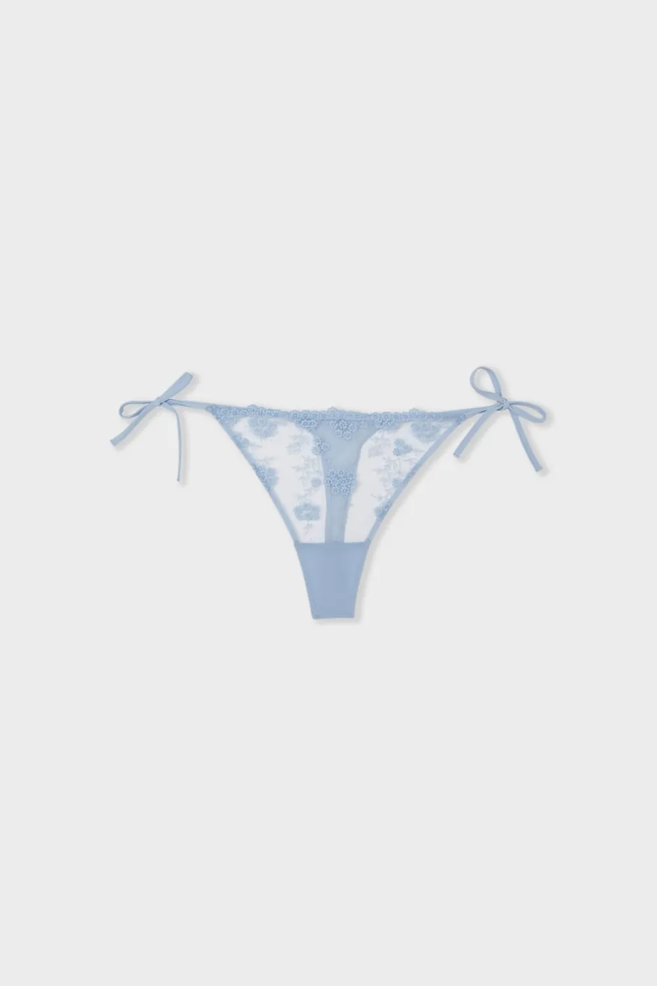 ETAM Braguitas Sexy|Tanga|Tanga con detalles bordados AZUL CIELO