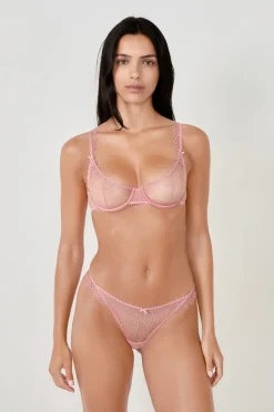 ETAM Braguitas Encaje|Tanga Brasileño|Tanga con encaje ROSA