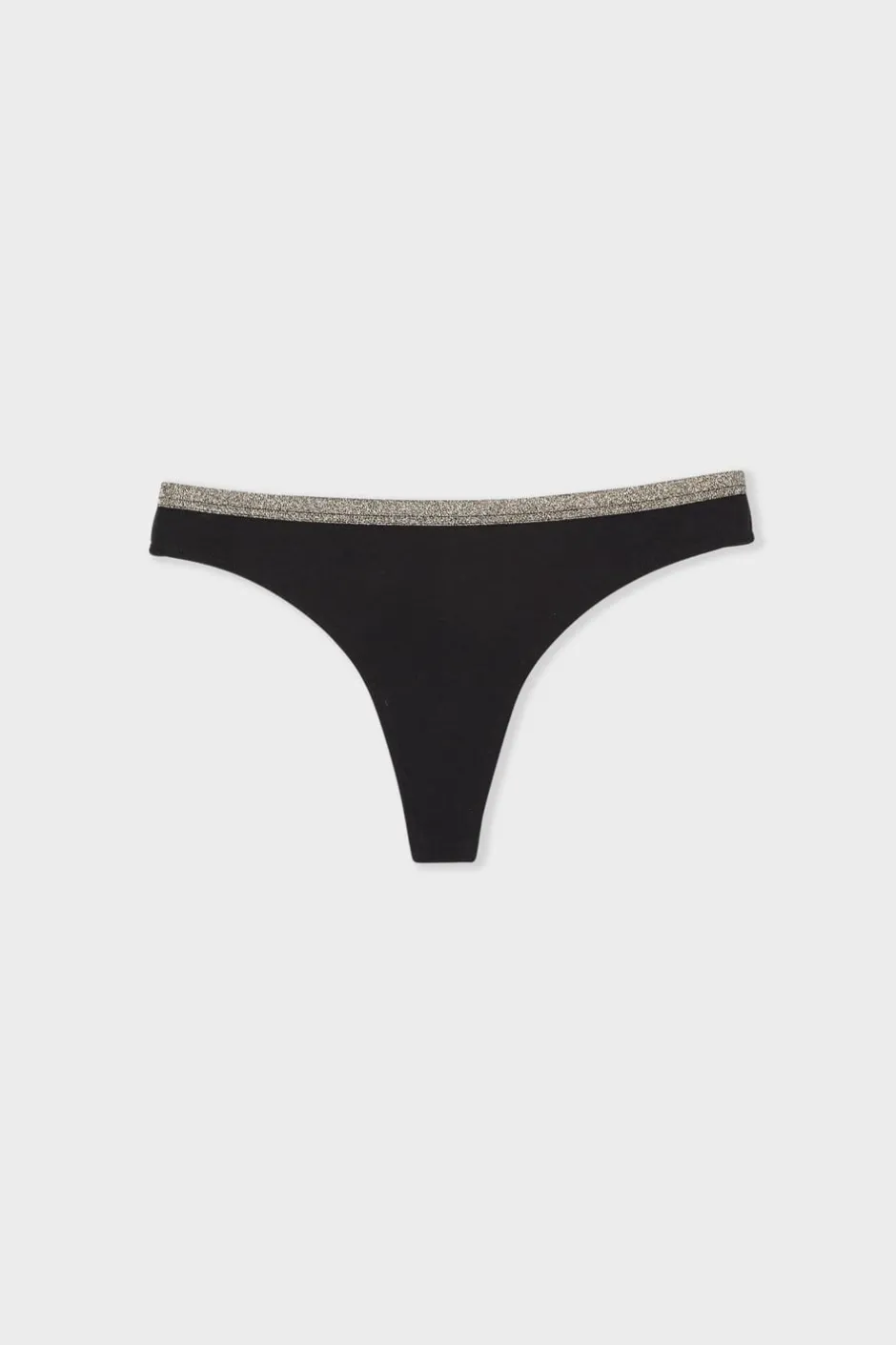 ETAM Tanga|Braguitas Party|Tanga de algodón NEGRO