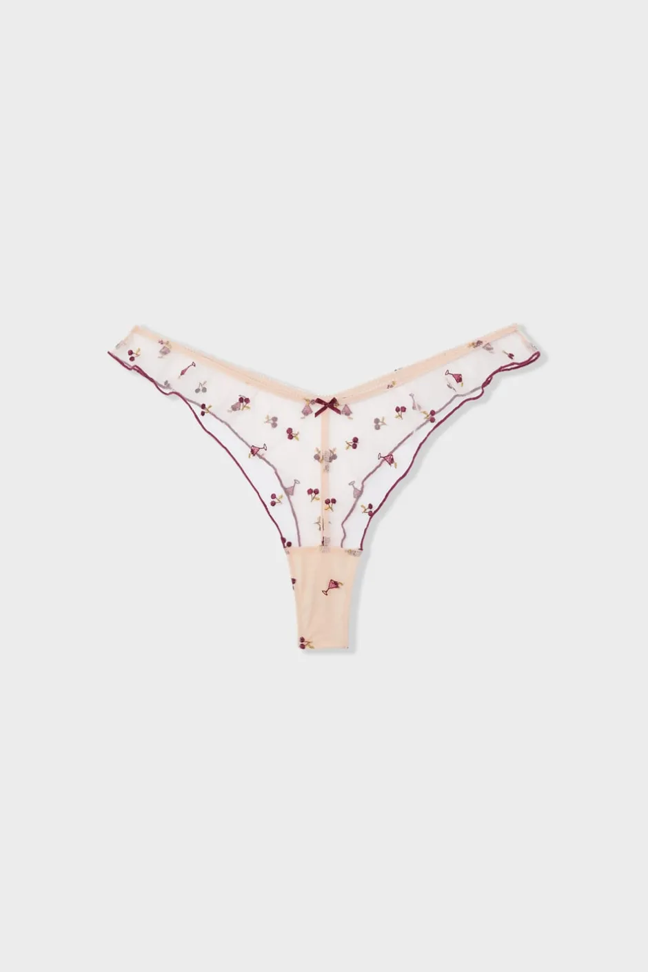 ETAM Tanga Brasileño|Tanga de bordado estampado BLUSH