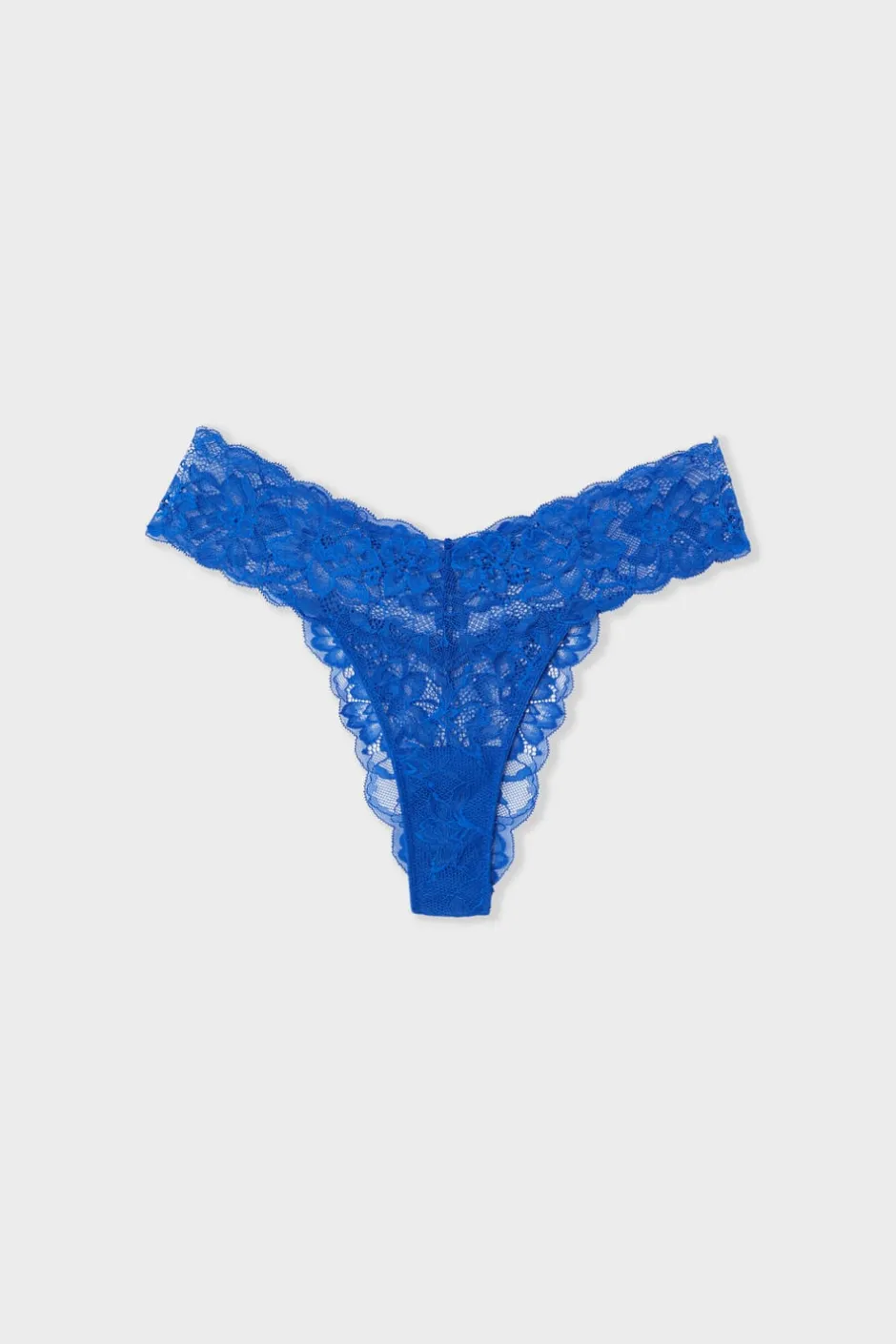 ETAM Braguitas Encaje|Tanga Brasileño|Tanga de encaje AZUL REAL
