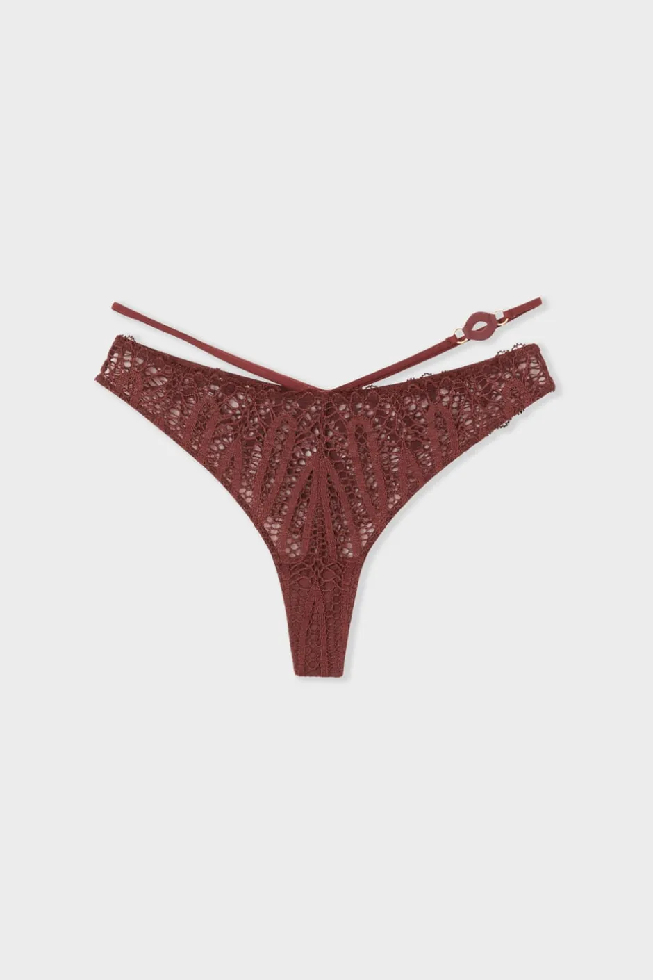 ETAM Braguitas Encaje|Tanga Brasileño|Tanga de encaje BURDEOS GRANATE