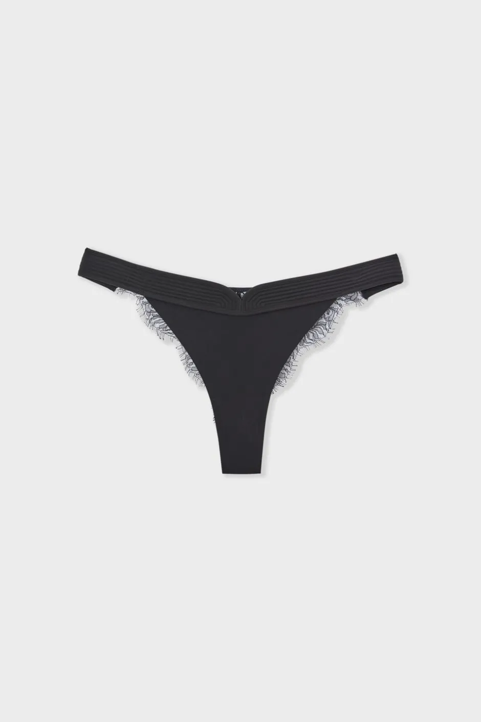 ETAM Tanga Brasileño|Braguitas Encaje|Tanga de encaje NEGRO