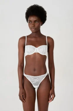 ETAM Braguitas Encaje|Tanga Brasileño|Tanga de encaje BEIGE