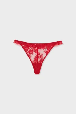 ETAM Braguitas Encaje|Tanga|Tanga de encaje ROJO
