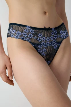 ETAM Tanga|Tanga de encaje AZUL NOCHE