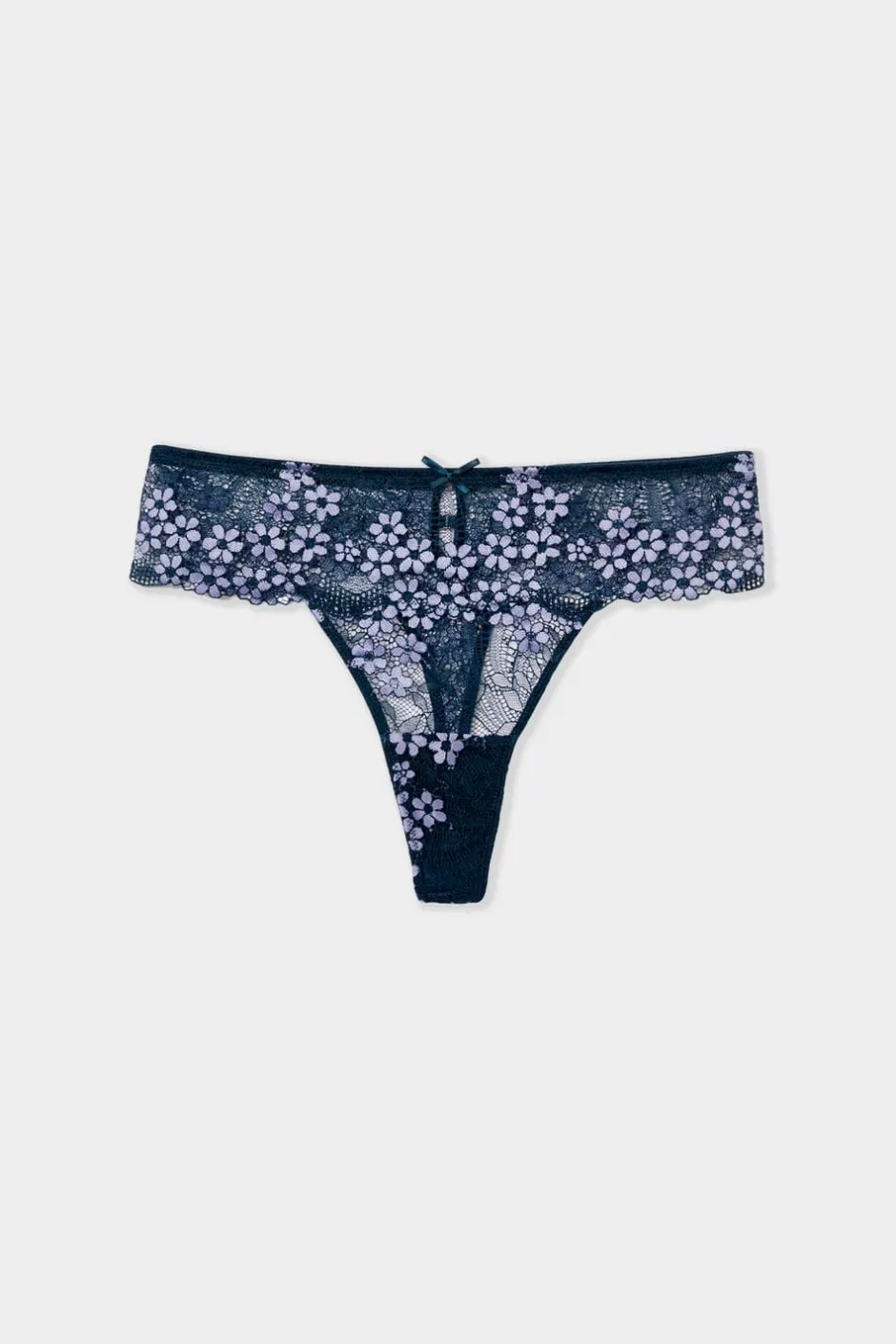 ETAM Tanga|Tanga de encaje AZUL NOCHE