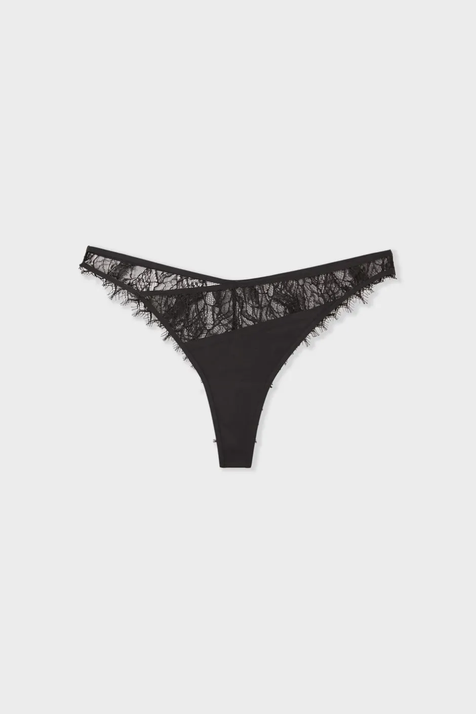 ETAM Tanga Brasileño|Braguitas Encaje|Tanga de encaje NEGRO