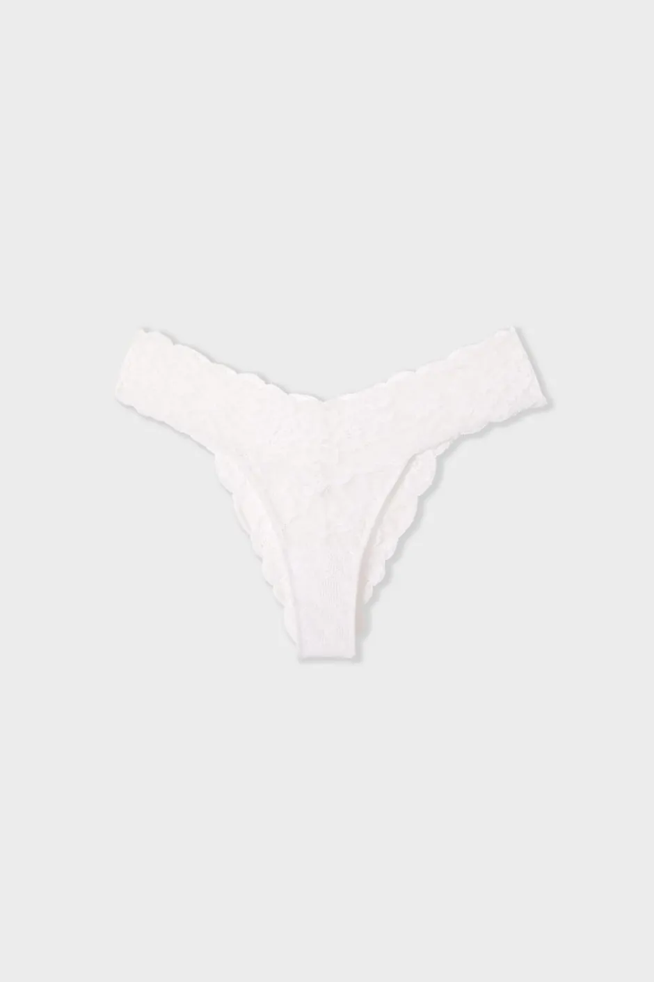 ETAM Braguitas Encaje|Tanga Brasileño|Tanga de encaje BLANCO