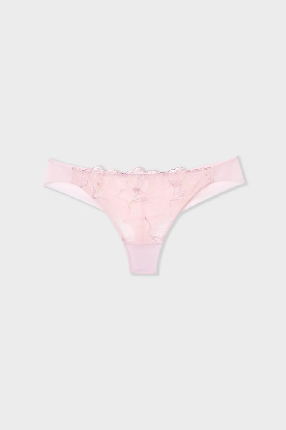 ETAM Braguitas Encaje|Tanga Brasileño|Tanga de encaje ROSA EMPOLVADO