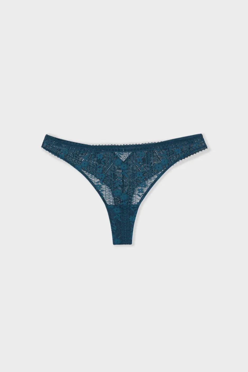 ETAM Braguitas Encaje|Tanga Brasileño|Tanga de encaje AZUL TINTA