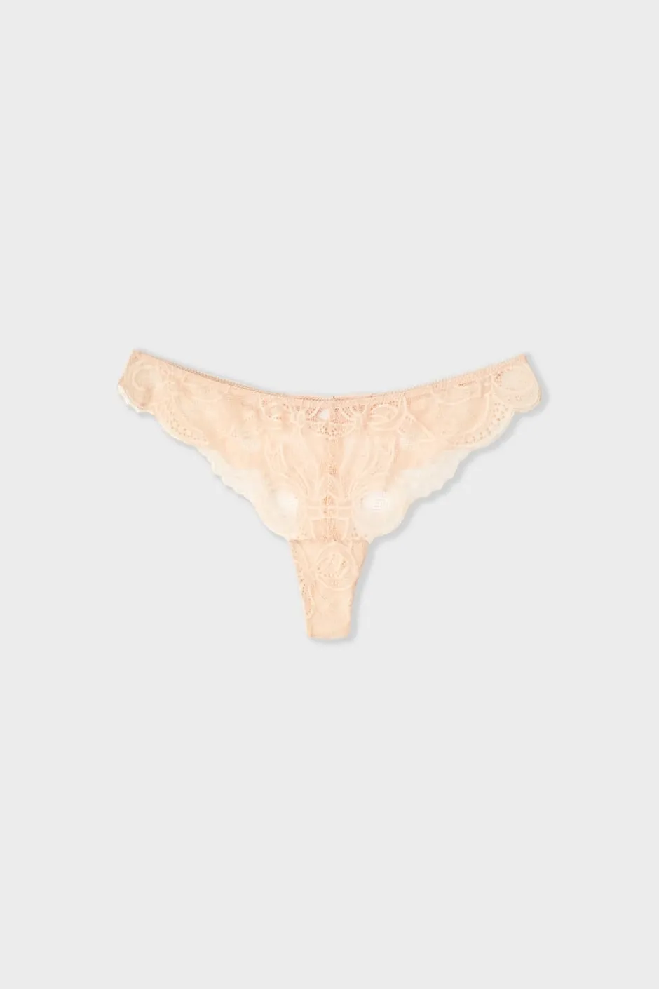 ETAM Braguitas Encaje|Tanga Brasileño|Tanga de encaje ROSA EMPOLVADO