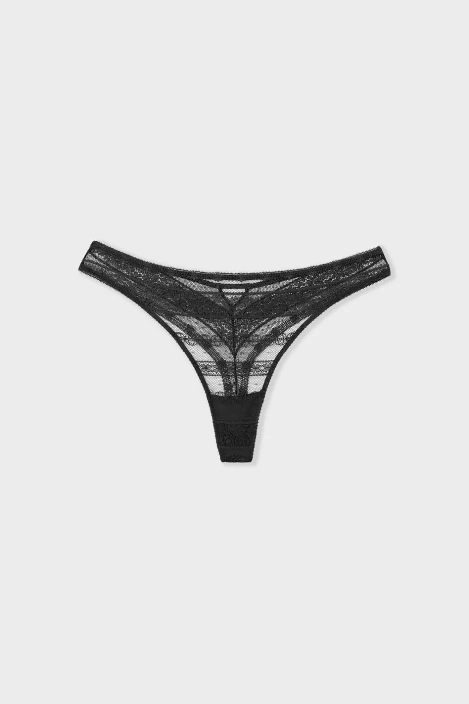 ETAM Braguitas Encaje|Tanga Brasileño|Tanga de encaje NEGRO