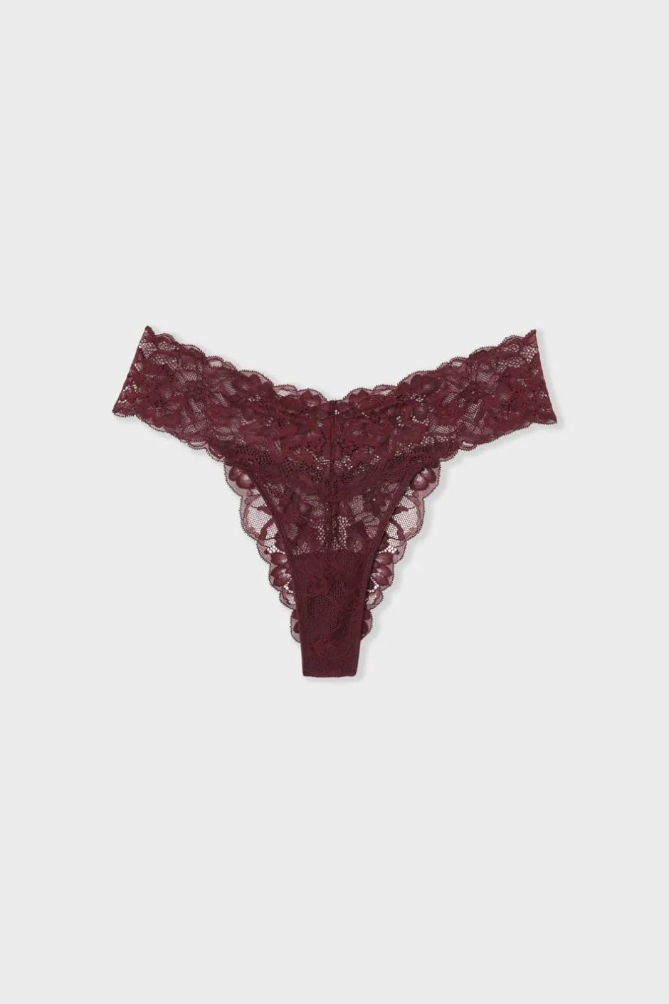 ETAM Braguitas Encaje|Tanga Brasileño|Tanga de encaje MORADO