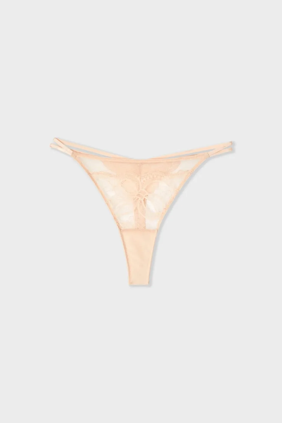 ETAM Tanga|Braguitas Encaje|Tanga de encaje ROSA EMPOLVADO