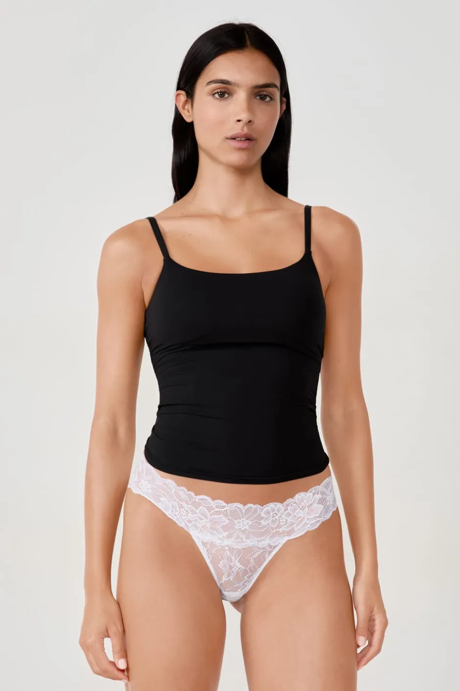 ETAM Braguitas Encaje|Tanga|Tanga de encaje BLANCO