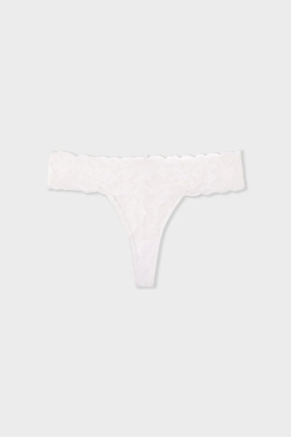 ETAM Braguitas Encaje|Tanga|Tanga de encaje BLANCO