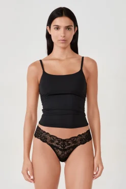 ETAM Braguitas Encaje|Tanga Brasileño|Tanga de encaje NEGRO