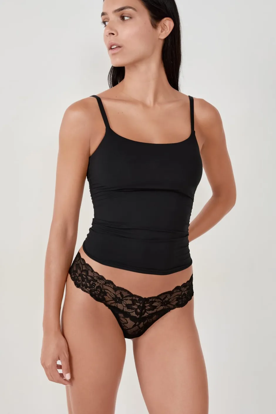 ETAM Braguitas Encaje|Tanga Brasileño|Tanga de encaje NEGRO