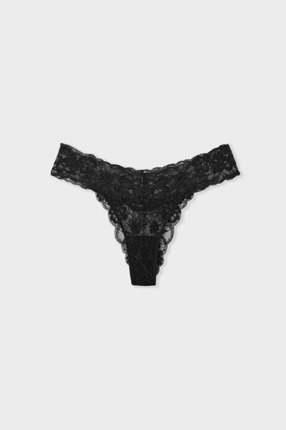 ETAM Braguitas Encaje|Tanga Brasileño|Tanga de encaje NEGRO