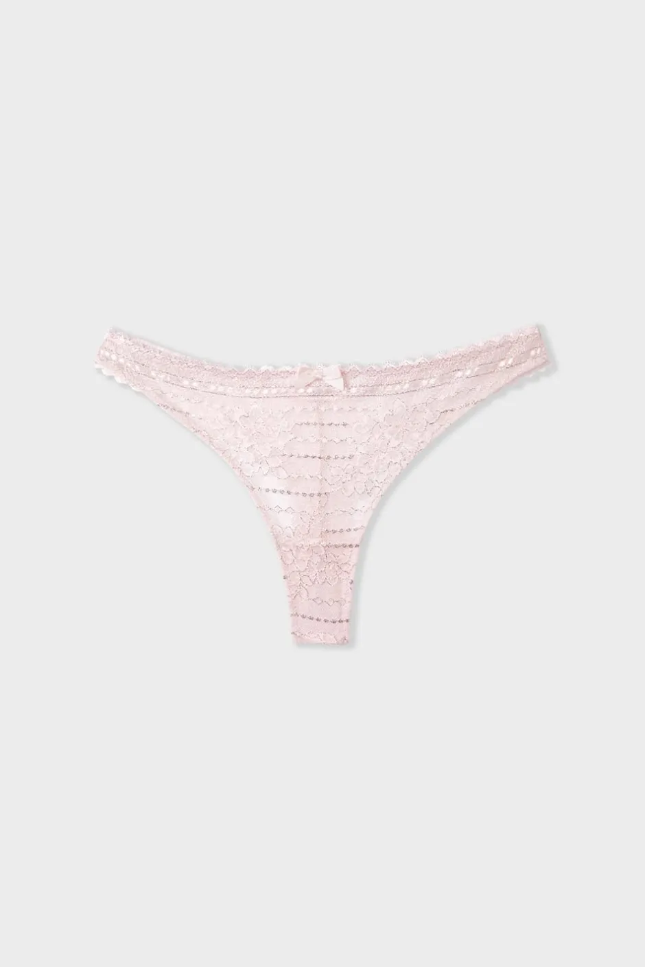 ETAM Braguitas Encaje|Tanga Brasileño|Tanga de encaje ROSA CLARO