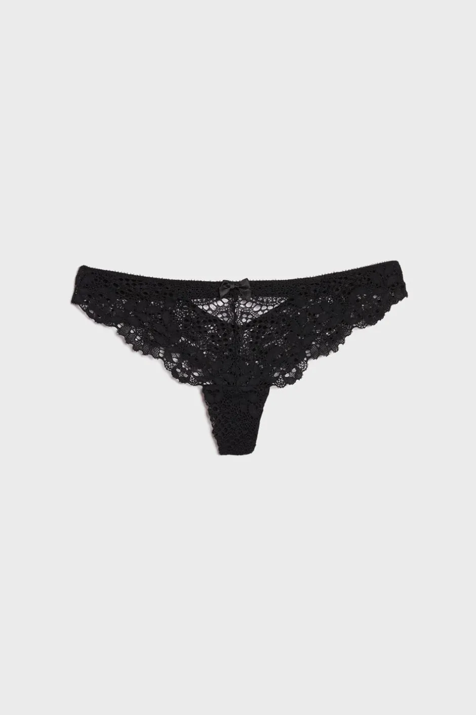 ETAM Tanga Brasileño|Novedades Braguitas|Tanga de encaje NEGRO