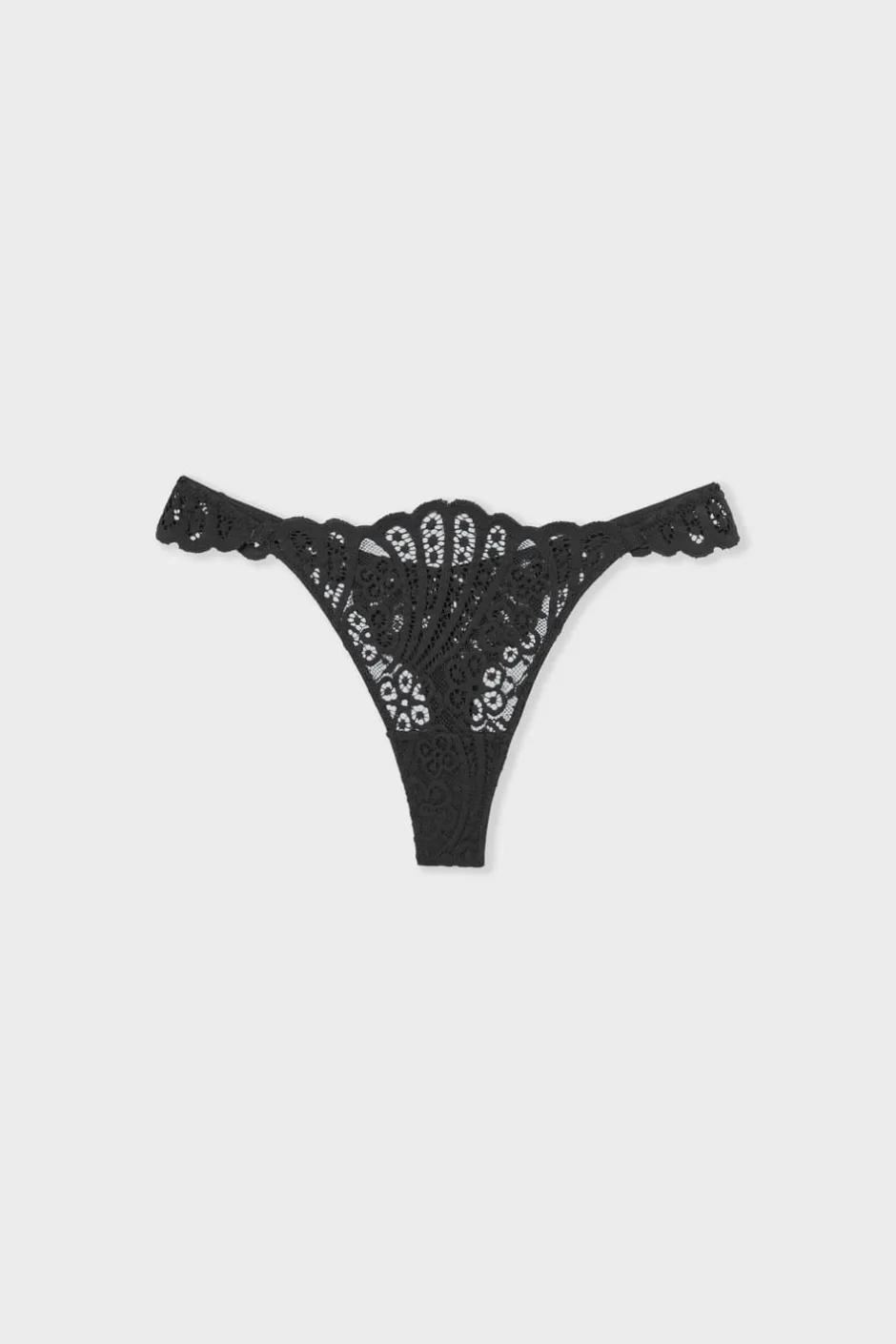 ETAM Braguitas Encaje|Tanga|Tanga de encaje NEGRO