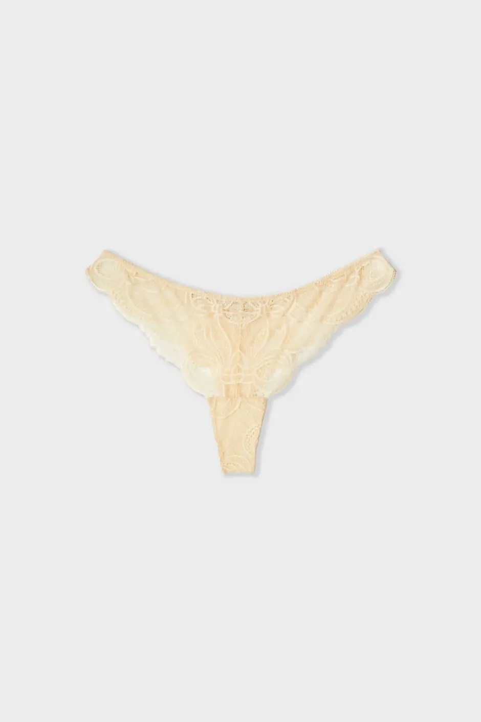 ETAM Braguitas Encaje|Tanga Brasileño|Tanga de encaje BEIGE