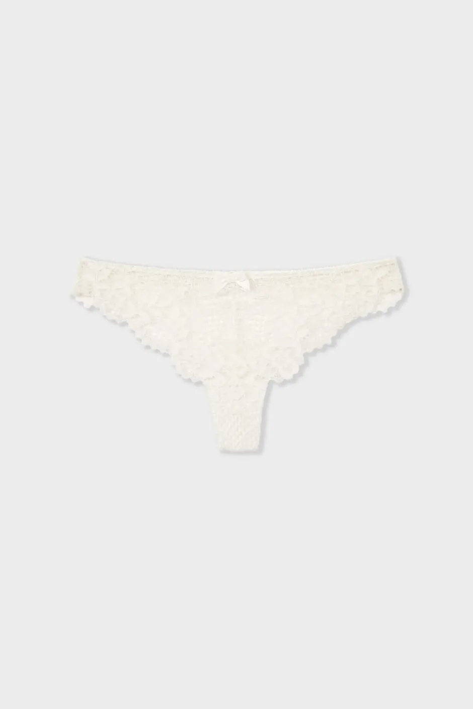 ETAM Braguitas Novias|Tanga Brasileño|Tanga de encaje CRUDO