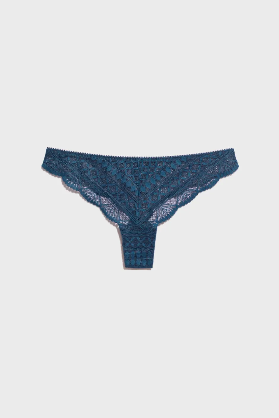 ETAM Tanga Brasileño|Braguitas Encaje|Tanga de encaje AZUL TINTA
