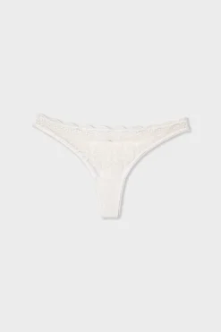 ETAM Tanga Brasileño|Tanga de encaje CRUDO