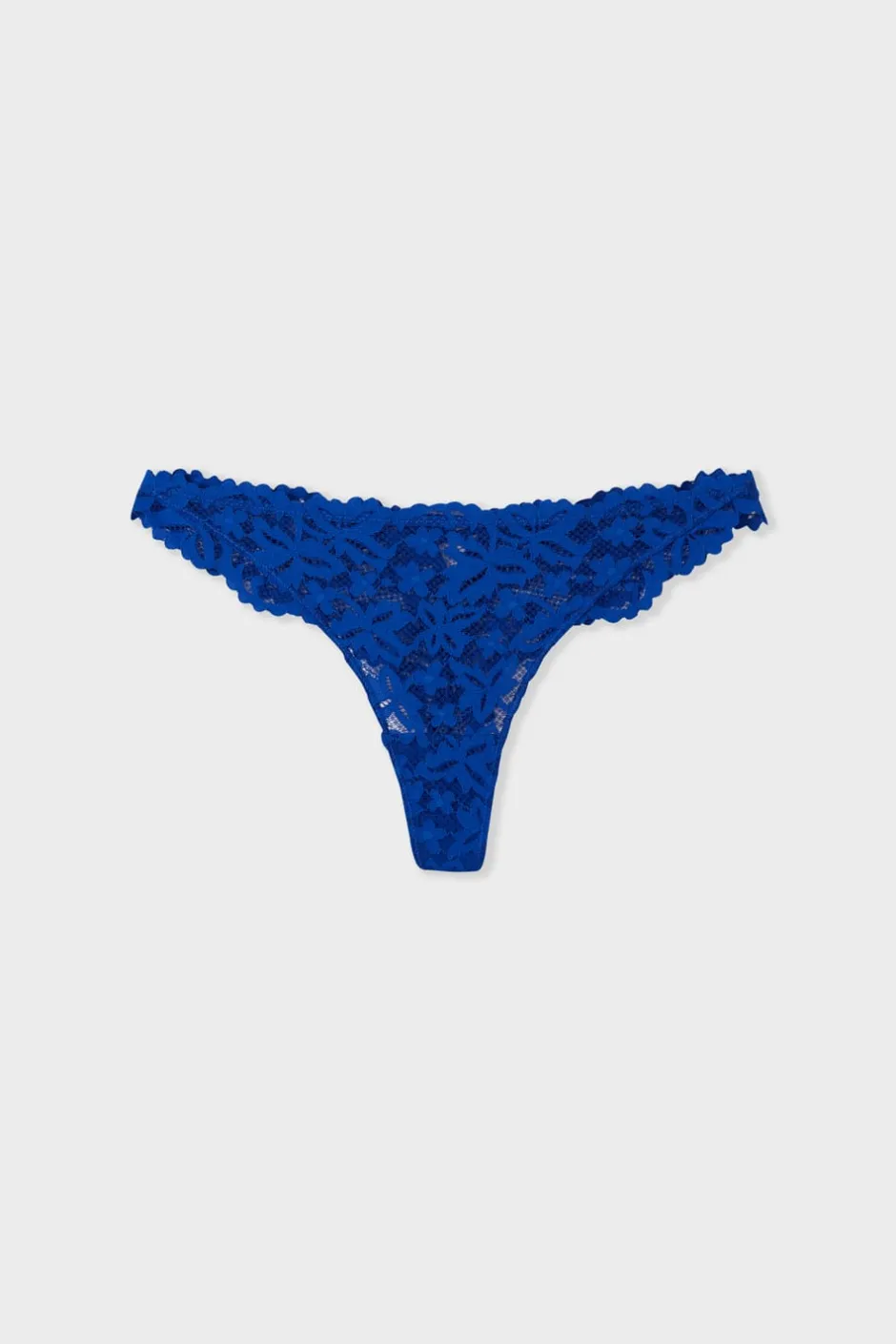 ETAM Braguitas Encaje|Tanga Brasileño|Tanga de encaje ÍNDIGO