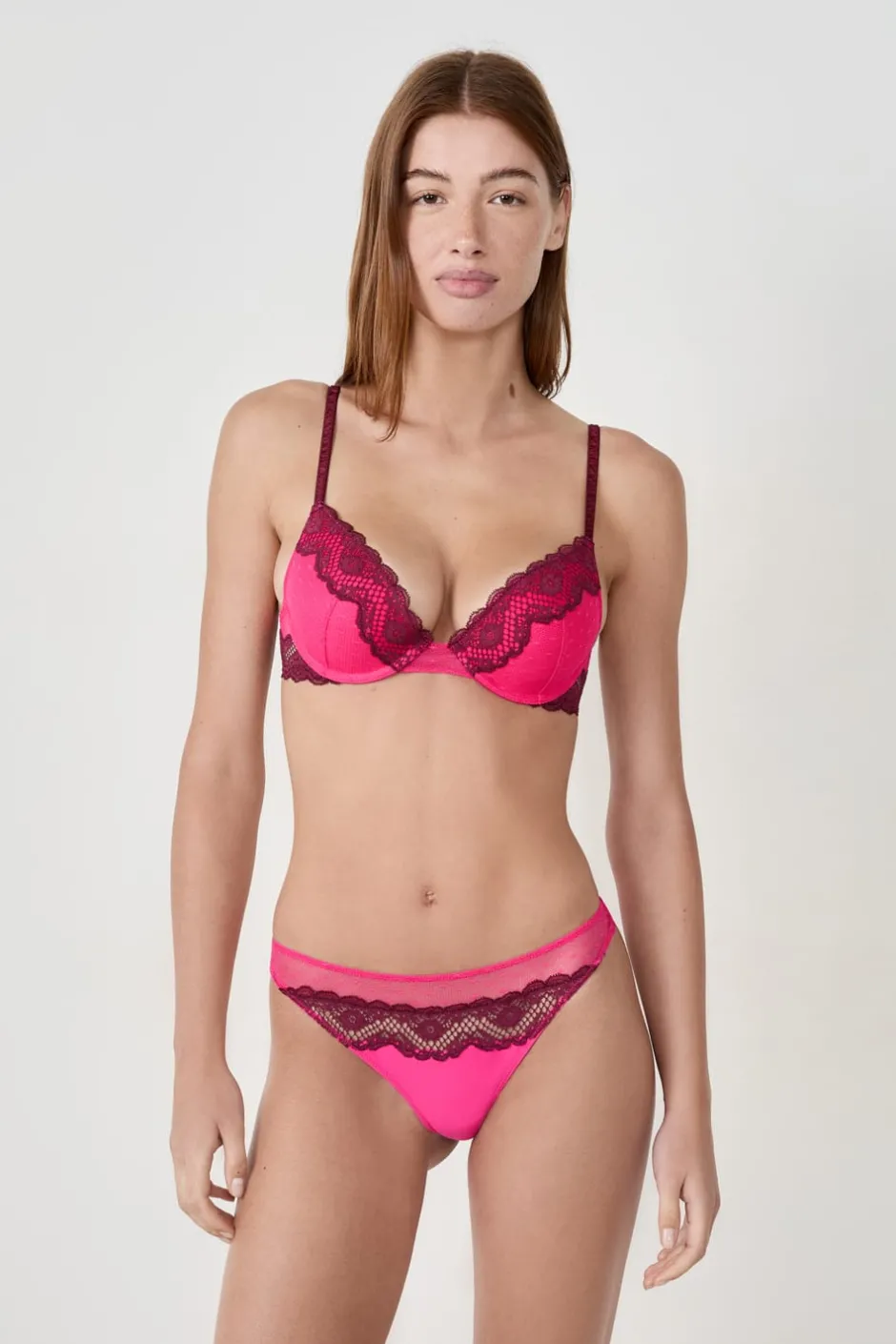 ETAM Braguitas Encaje|Tanga Brasileño|Tanga de encaje PETUNIA