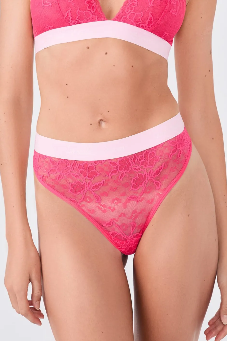 ETAM Braguitas Encaje|Novedades Braguitas|Tanga de encaje x Lemonade Dolls FUSHIA