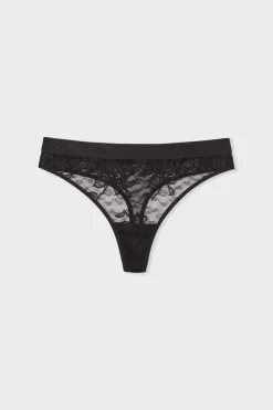 ETAM Braguitas Encaje|Novedades Braguitas|Tanga de encaje x Lemonade Dolls NOIR