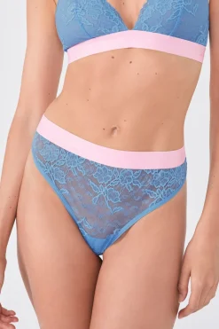 ETAM Braguitas Encaje|Novedades Braguitas|Tanga de encaje x Lemonade Dolls BLEU