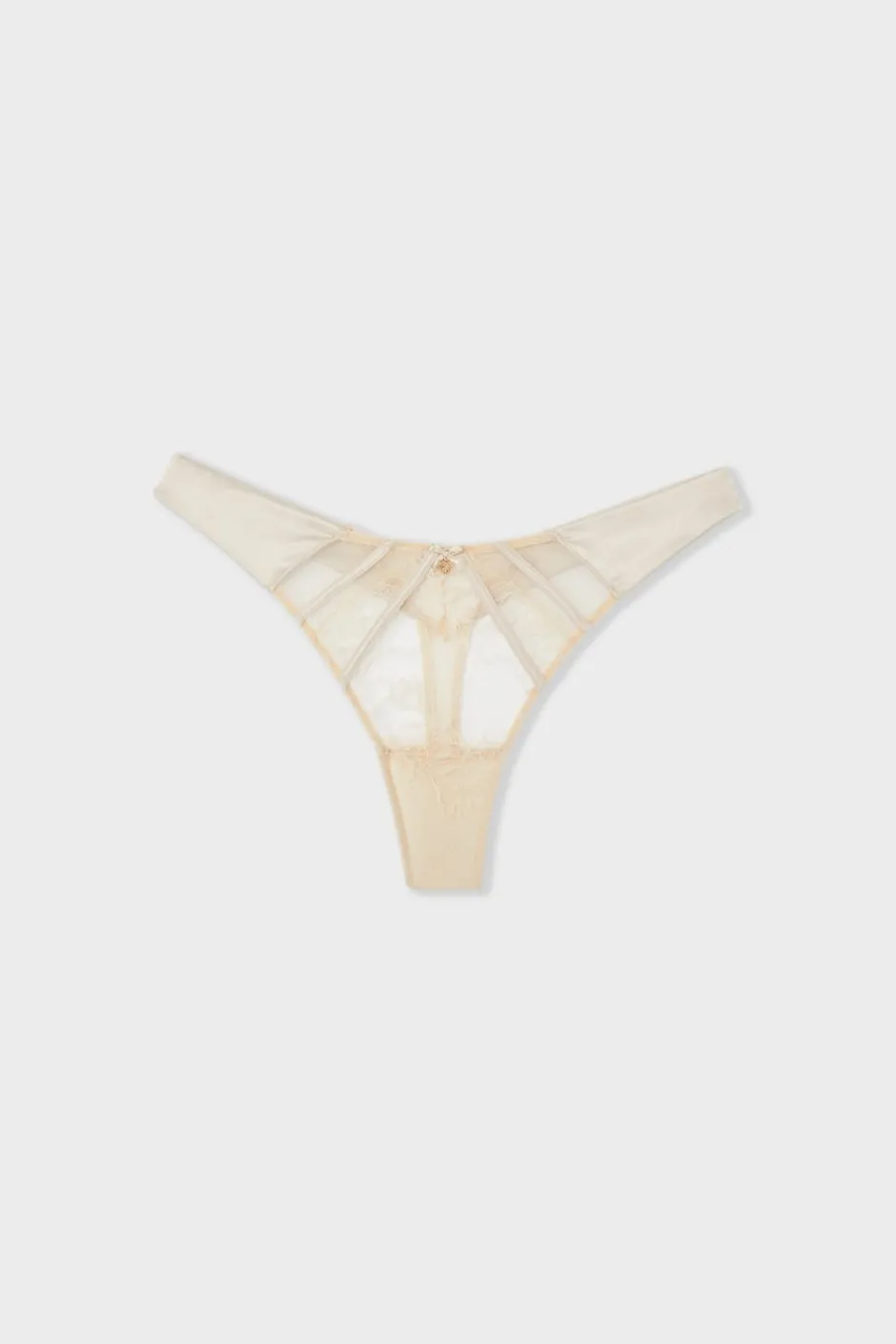 ETAM Braguitas Encaje|Tanga|Tanga de encaje y satén DORADO