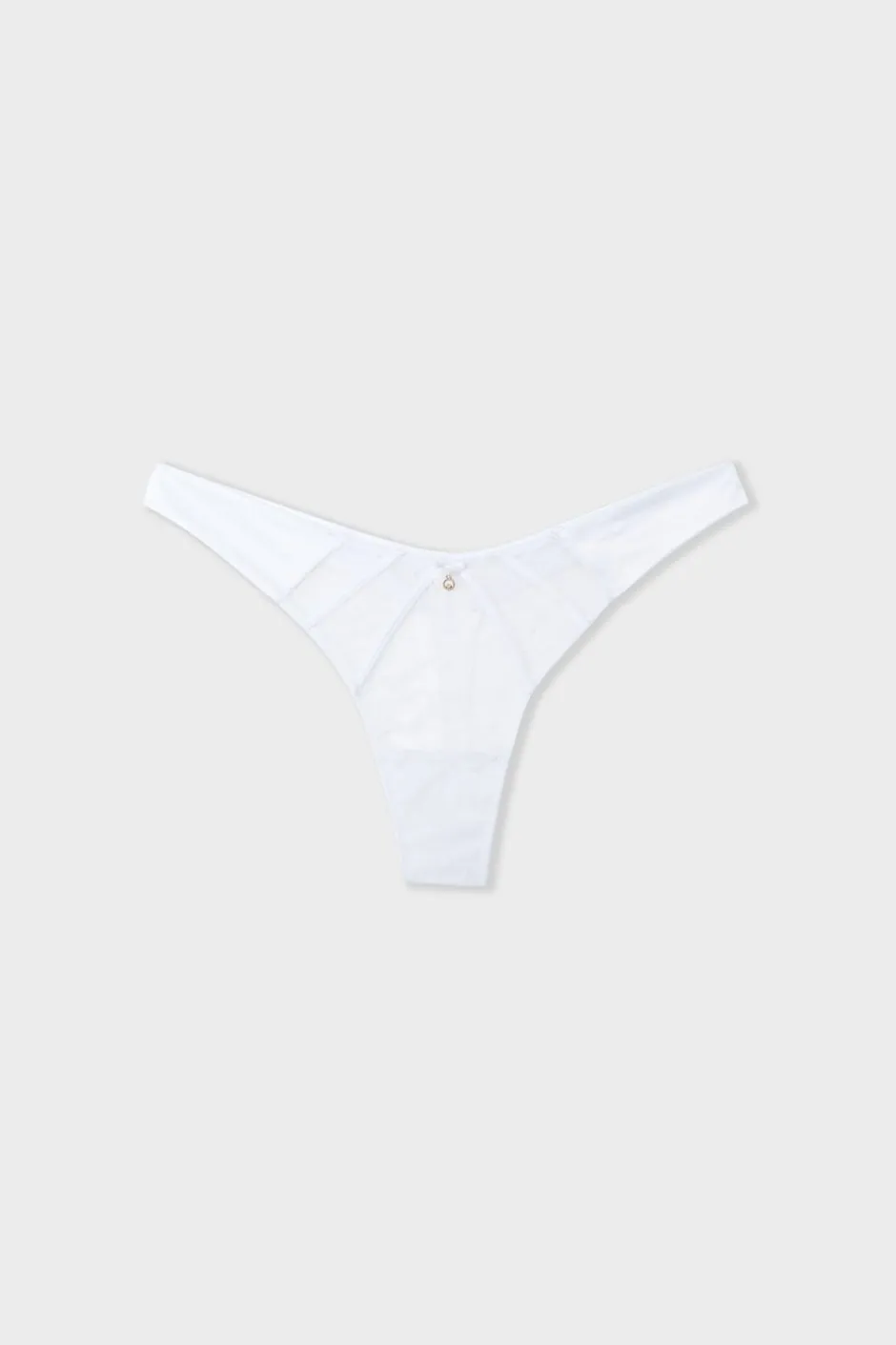 ETAM Braguitas Encaje|Tanga|Tanga de encaje y satén BLANCO