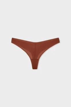 ETAM Braguitas Novias|Braguitas Invisibles|Tanga de malla MARRÓN